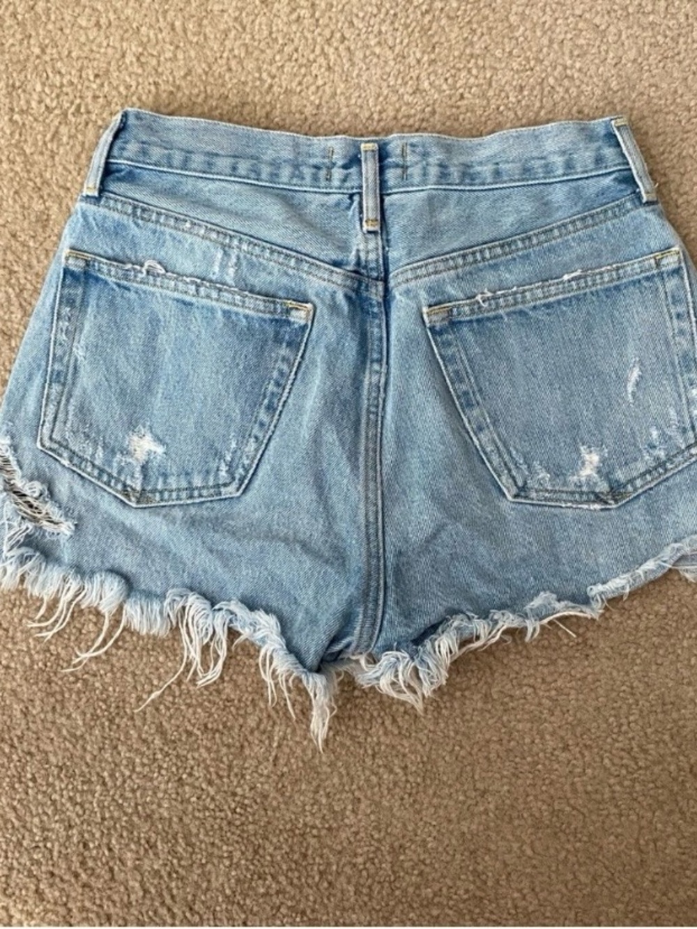 AGOLDE Denim Parker Distressed Shorts